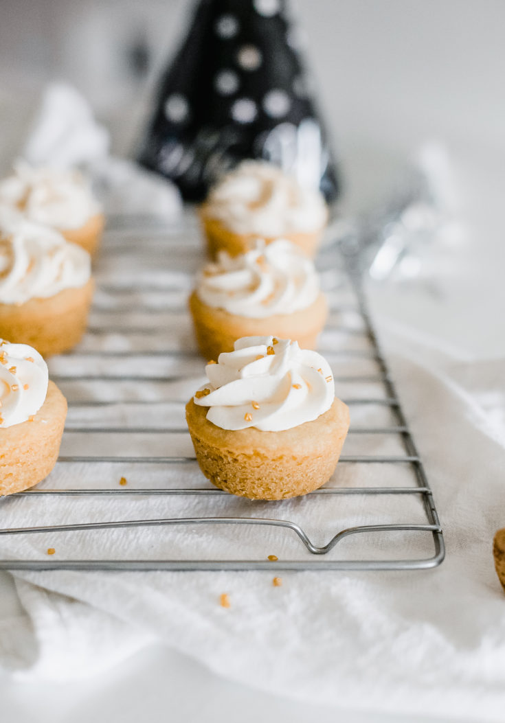 Sugar Cookie Cups with Champagne Buttercream